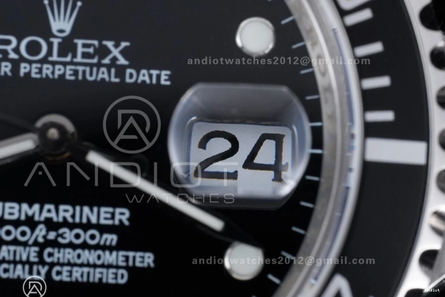 1:1 Steel Bracelet SS on LN SH3135 16610 Black Submariner 904L TMF Edition Best 0122